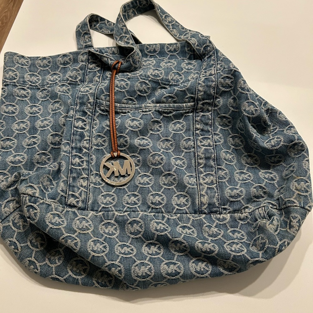 Michael Kors Denim Logo Tote